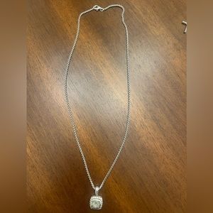 David Yurman Petite Albion® Pendant Necklace Prasiolite Pavé Diamonds